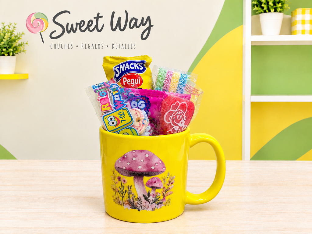 Tazas rellenas con chuches