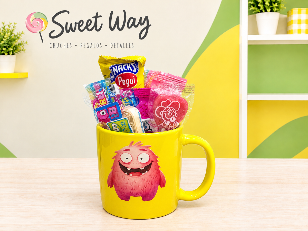 Tazas rellenas con chuches