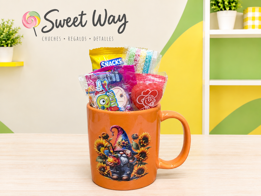 Tazas rellenas con chuches