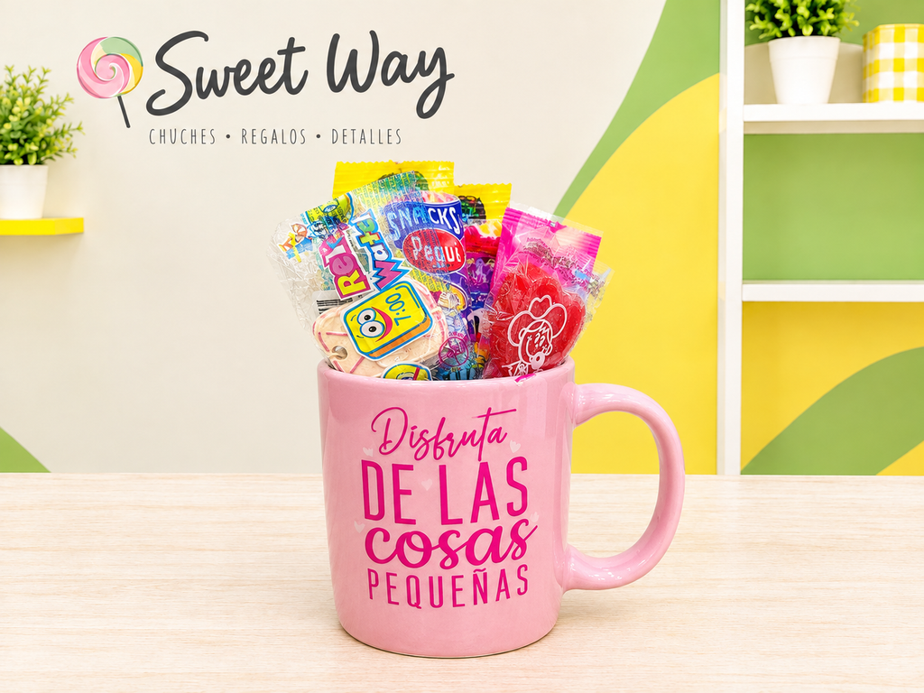 Tazas rellenas con chuches