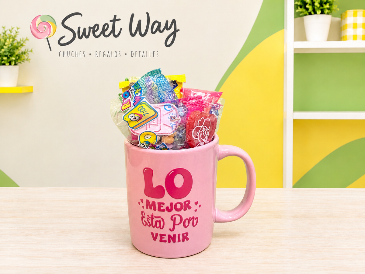Tazas rellenas con chuches