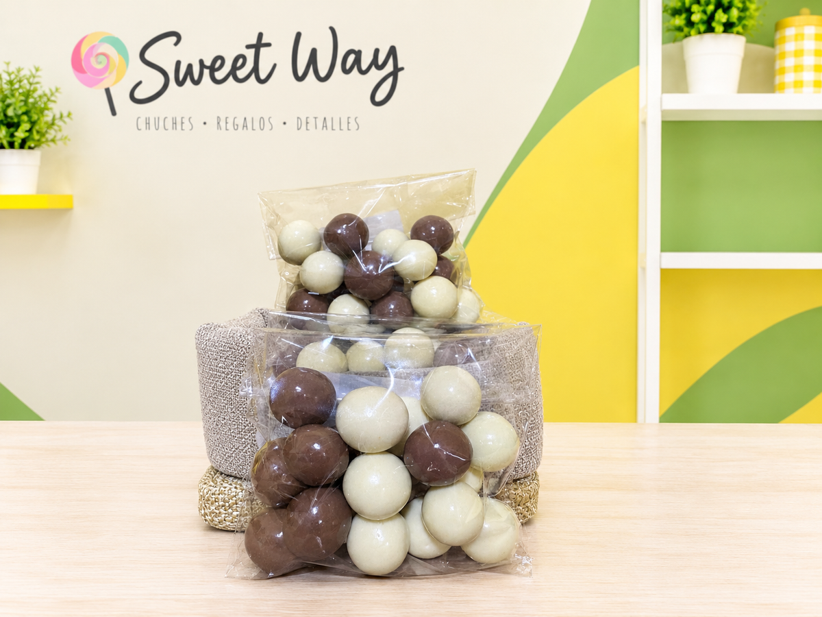 Bolsa mix bolas de cereales chocolate con leche y chocolate blanco