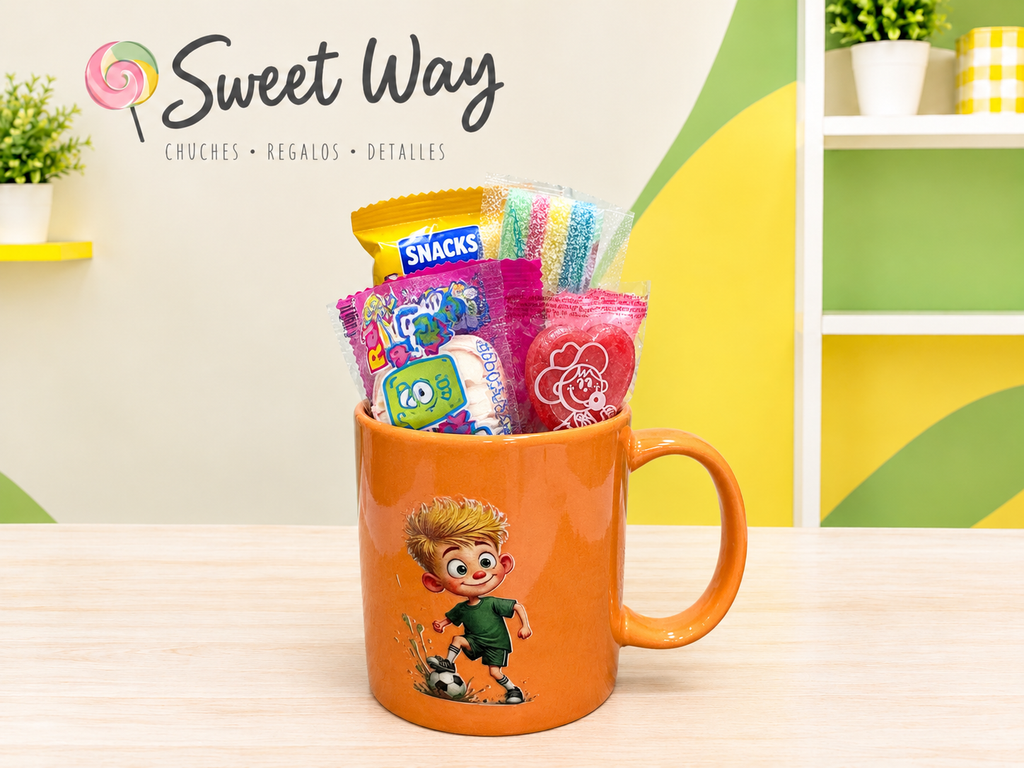 Tazas rellenas con chuches
