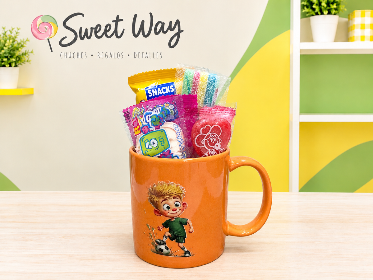 Tazas rellenas con chuches