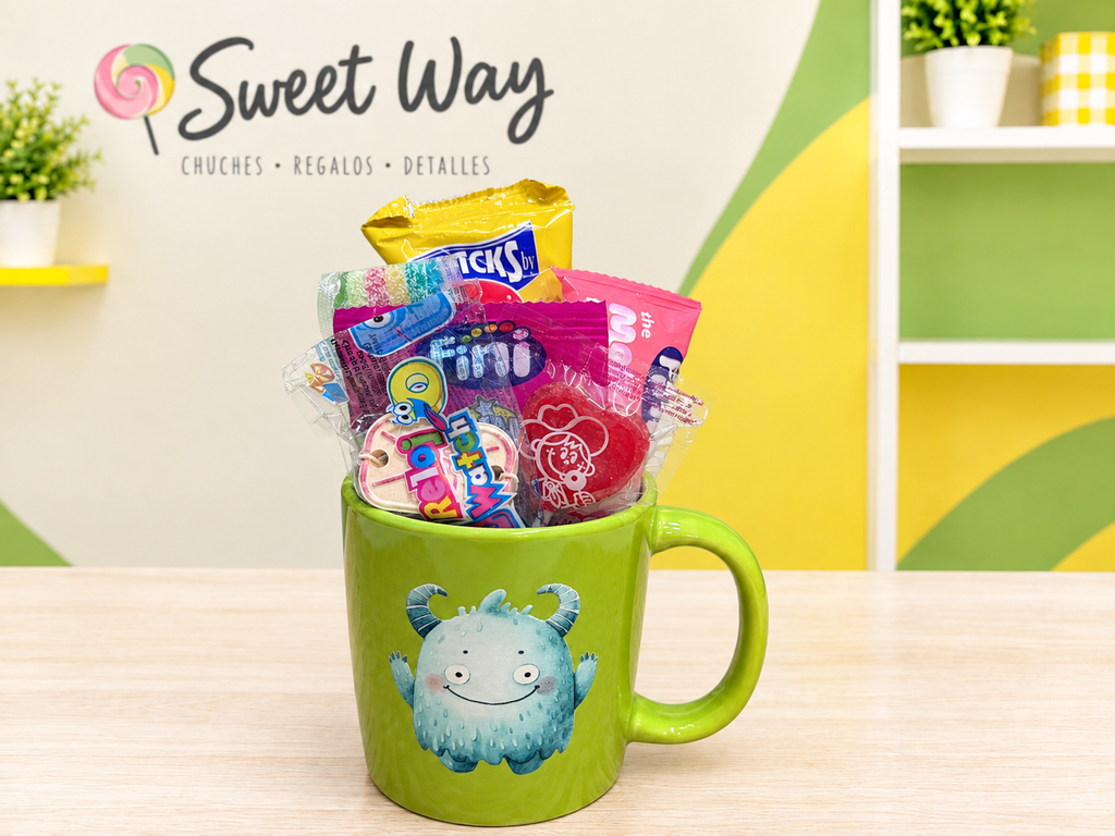 Tazas rellenas con chuches