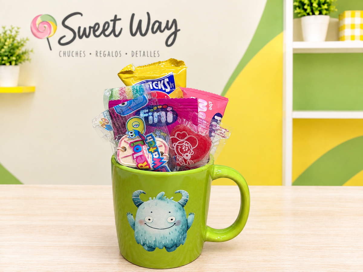 Tazas rellenas con chuches
