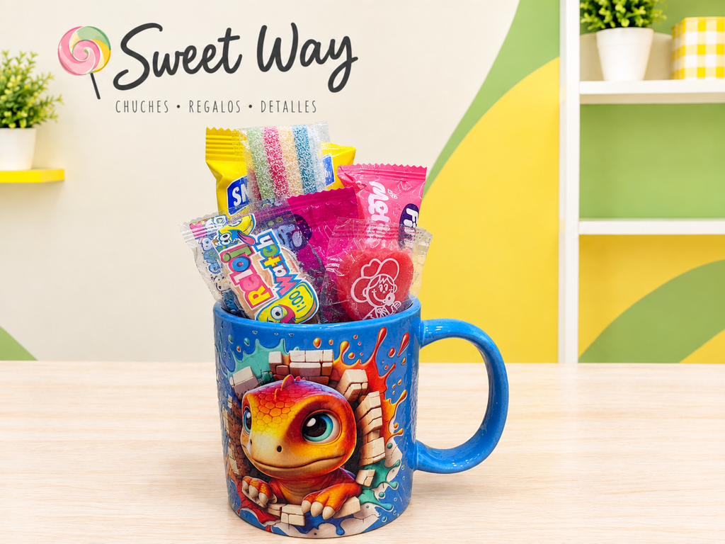 Tazas rellenas con chuches