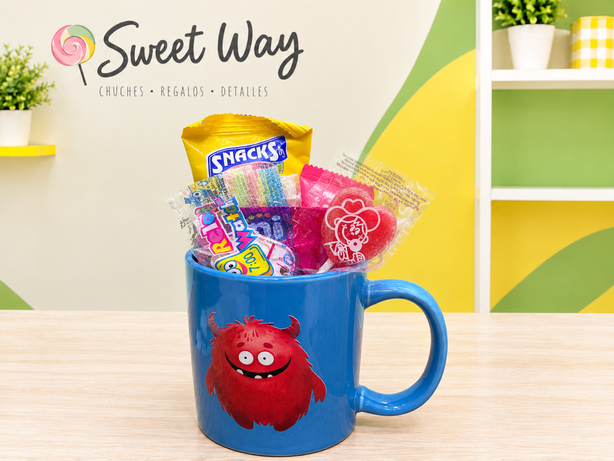 Tazas rellenas con chuches
