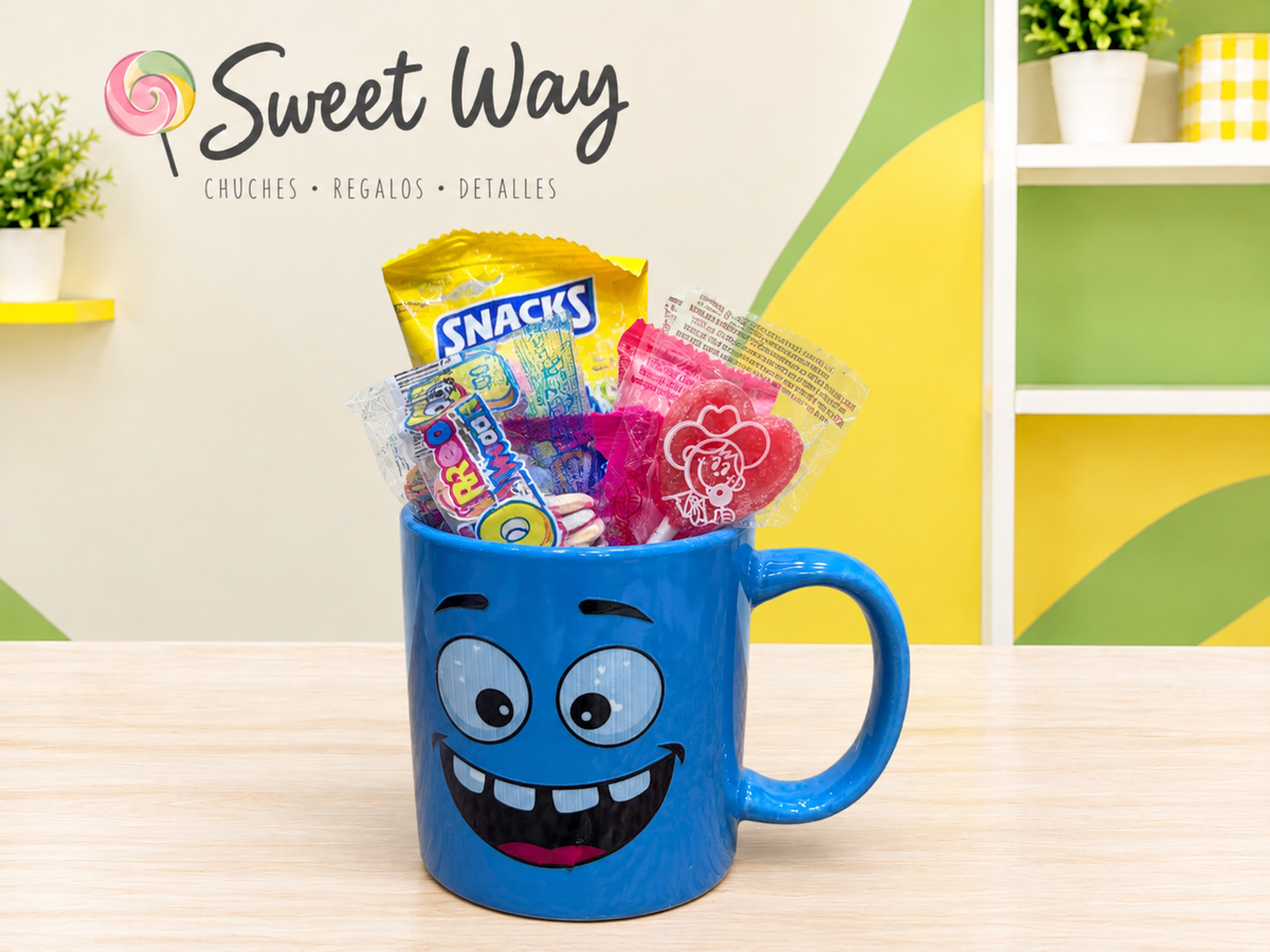 Tazas rellenas con chuches