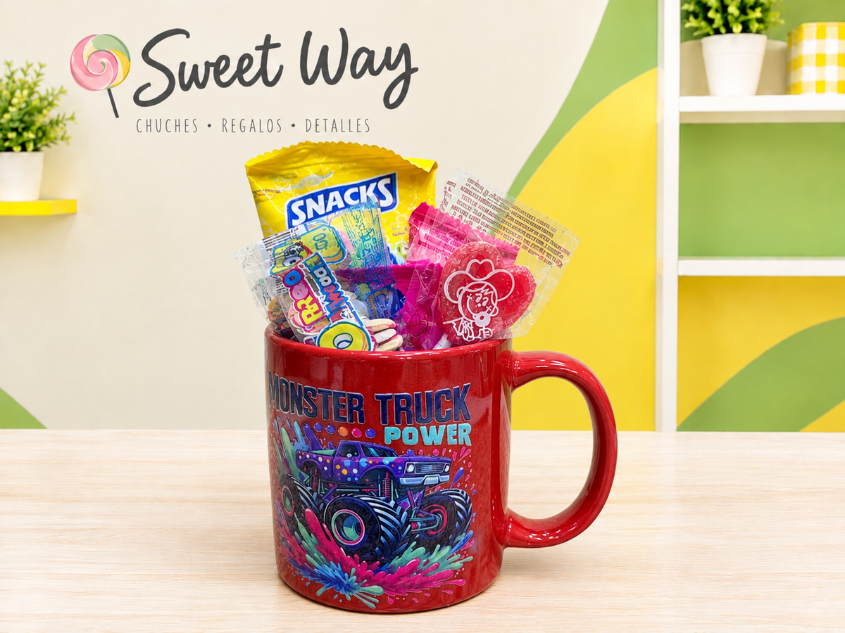 Tazas rellenas con chuches
