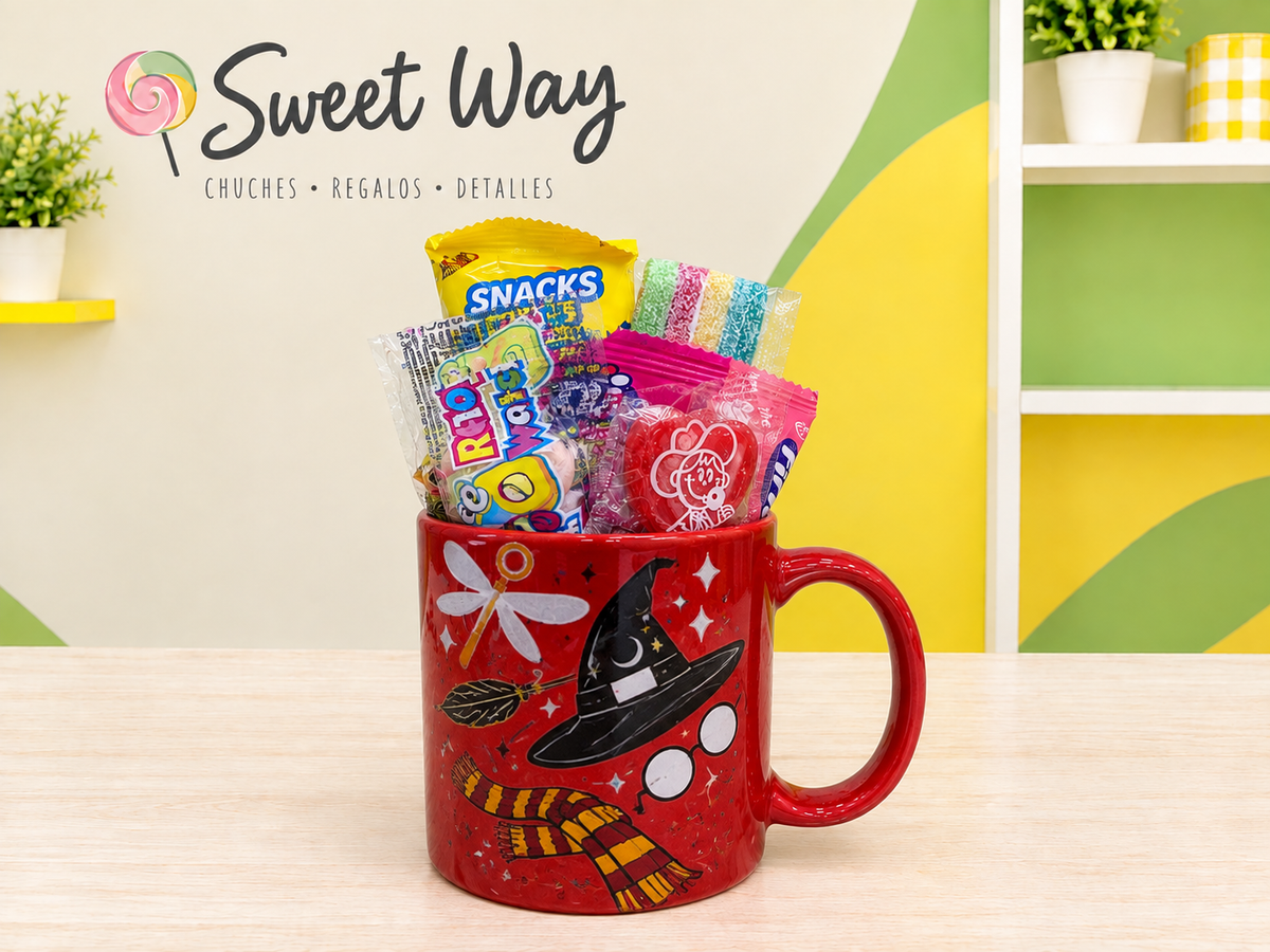 Tazas rellenas con chuches