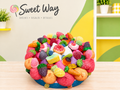 Tarta plana de chuches 500gr aprox.