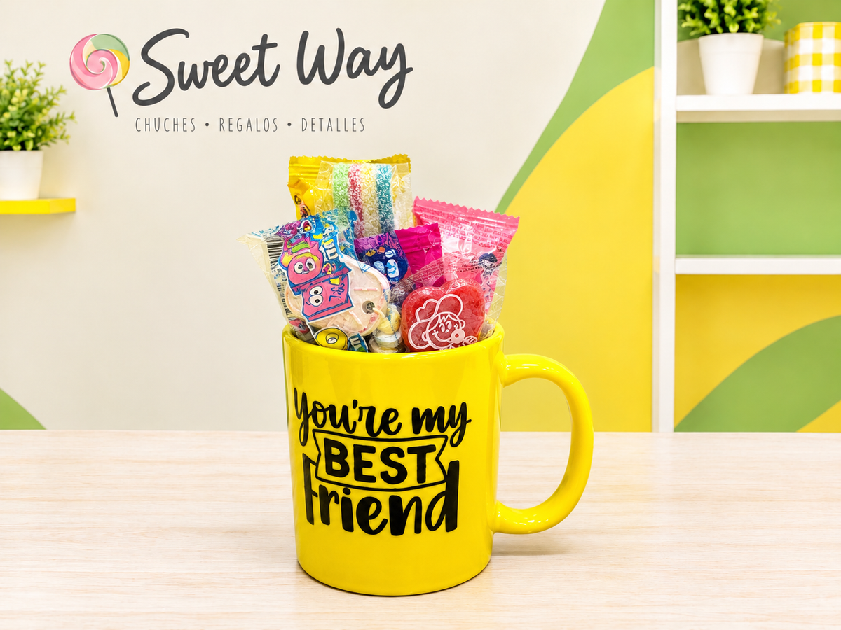 Tazas rellenas con chuches