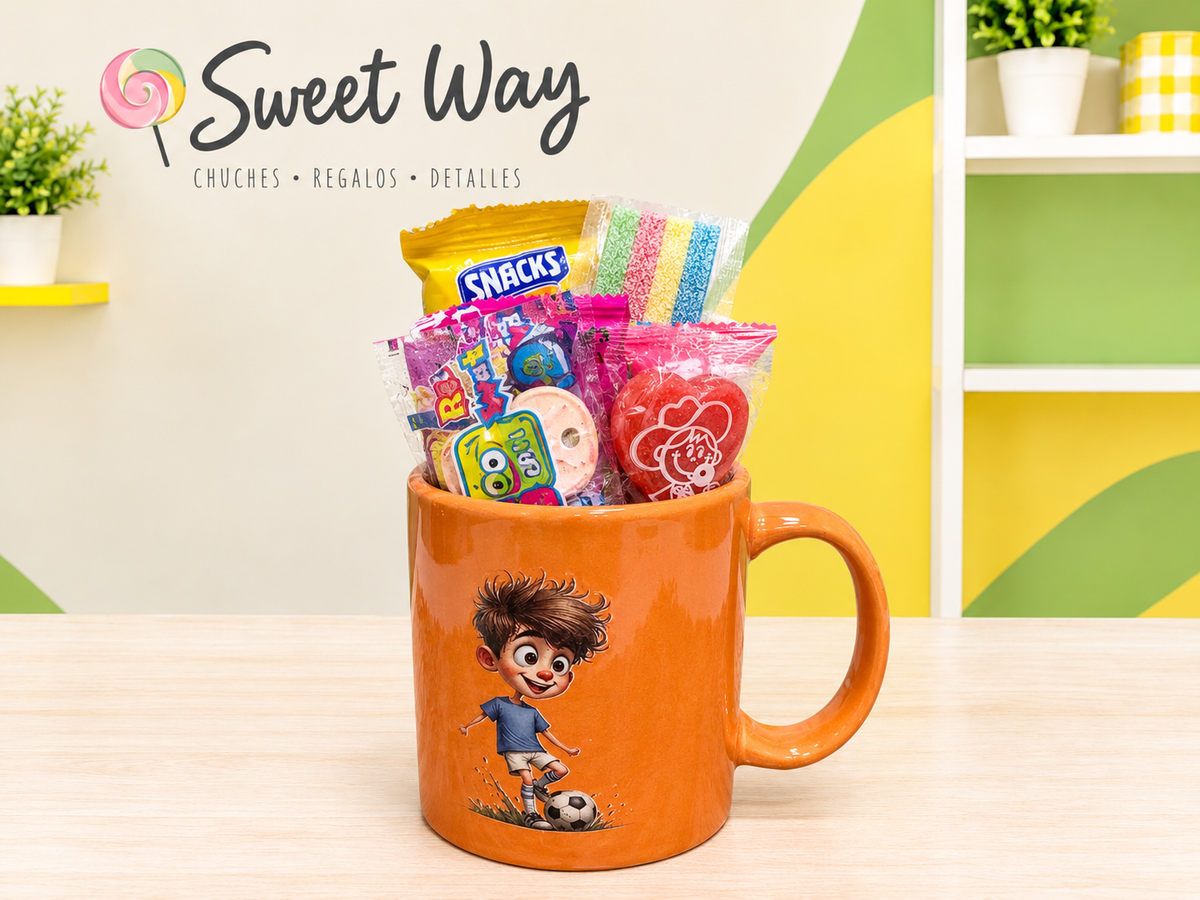 Tazas rellenas con chuches
