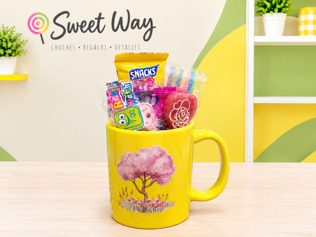 Tazas rellenas con chuches